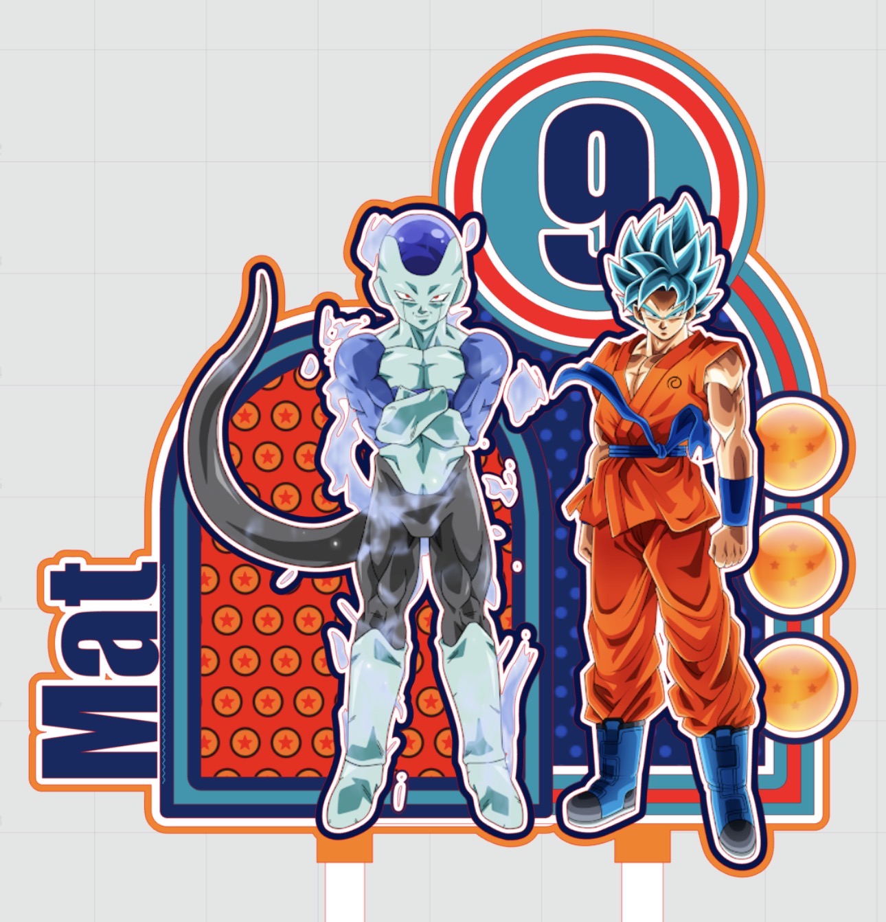 Cake Topper thème Dragon Ball