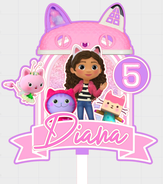 Cake topper thème Gabby’s Dollhouse