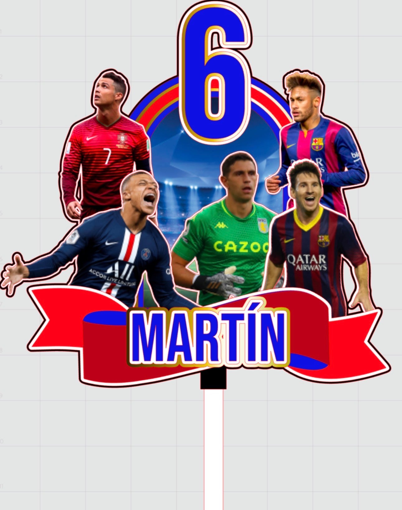 Cake Topper thème Foot